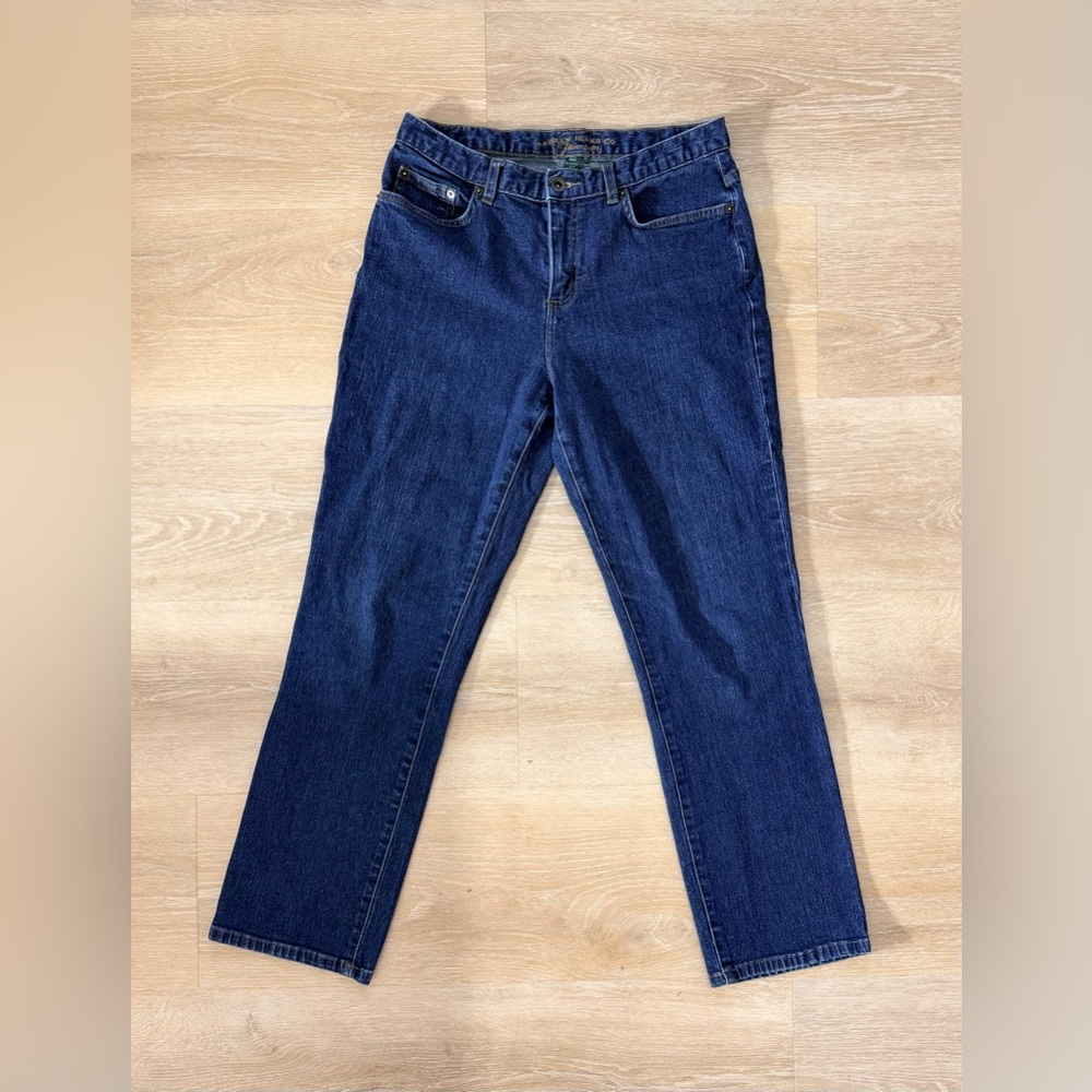Lauren Jeans Co. Premium Women Mid-Rise Bootcut Jeans Blue Denim Size 4P Petite